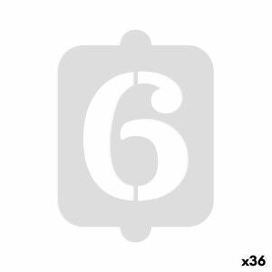 Cake stencil Algon Number 6 36 Units |  Decoration, accessories and...