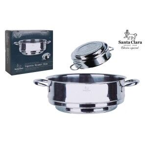Dampfgarer mit Kasserolle Santa Clara Santa clara Ø 25,7 x 34 x 9,5 cm (2 Stück)