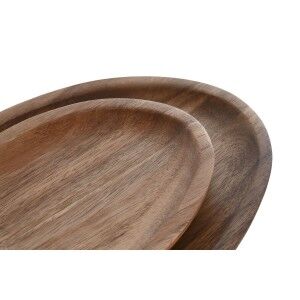 Plate set Home ESPRIT Natural Acacia 26 x 18 x 1,6 cm |  Plates, pl...