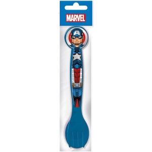 Cutlery set The Avengers CZ11397 Multicolour Plastic 2 Pieces |  Kn...