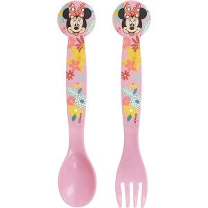 Cutlery set Minnie Mouse CZ11401 Pink Plastic 2 Pieces |  Knives an...