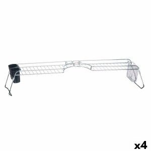 Extendable Dish Drainer for Sink Kinvara Black Silver 44 x 11 x 16 cm (4 Units)