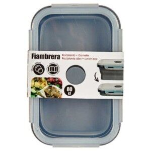 Lunch box Kinvara Grey Transparent ABS 800 ml (6 Units)