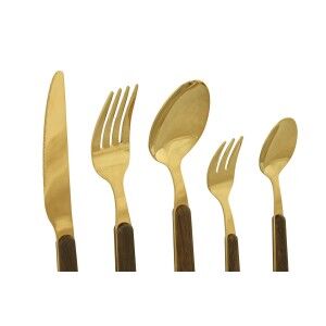 Cutlery Home ESPRIT Brown Golden Stainless steel ABS 17 x 7 x 24 cm...
