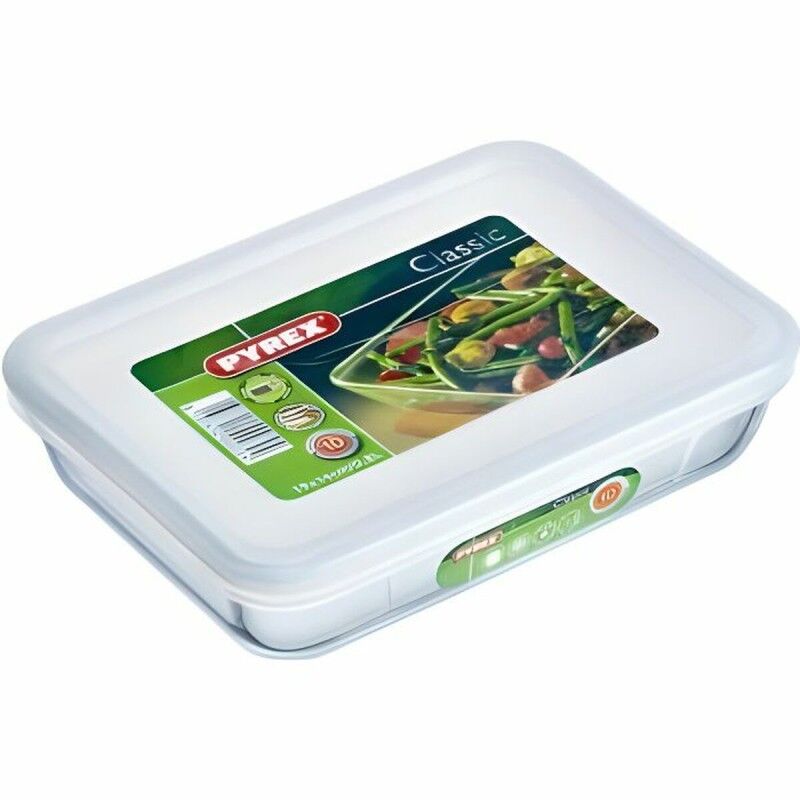 Tray with lid Pyrex 241P000/5016 White Transparent 800 ml