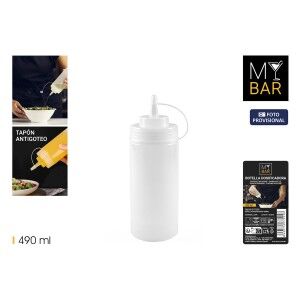 Cruet My Bar Transparent Plastic 490 ml 7 x 20 cm (24 Units)