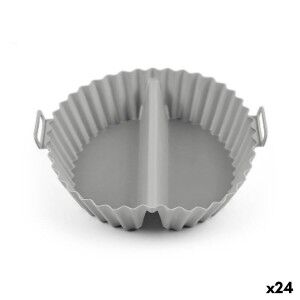 Plateau en silicone réutilisable pour friteuse à air Quttin Silicone Gris (24 Unités)