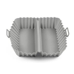 Plateau en silicone réutilisable pour friteuse à air Quttin Silicone 20 x 20 cm Gris (24 Unités)