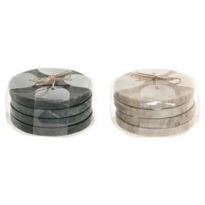 Coasters Home ESPRIT Green Beige Marble 10 x 10 x 5 cm (2 Units) (4...