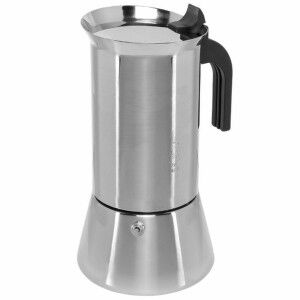 Italienische Kaffeemaschine Bialetti NEW VENUS Silberfarben Holz Edelstahl