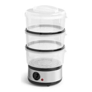 Food Steamer Argon Black Transparent Silver Stainless steel polypro...