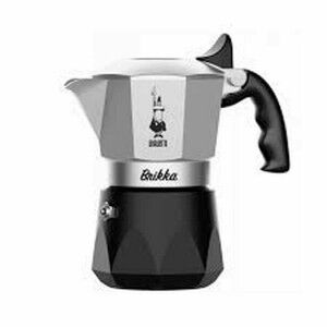 Italienische Kaffeemaschine Bialetti BRIKKA Schwarz Aluminium 2 Kopper