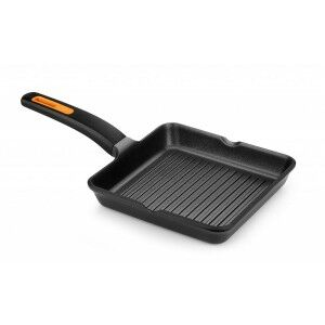 Poêle à Grilller avec Rayures BRA EFFICIENT PLUS Noir Aluminium