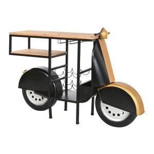 Bottle rack Home ESPRIT Black Golden 134 X 36 X 92 CM |  Bottle rac...