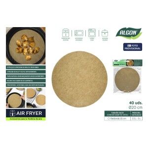 Air fryer paper Inde 20 cm (24 Units) |  Fryers   | Chef Up