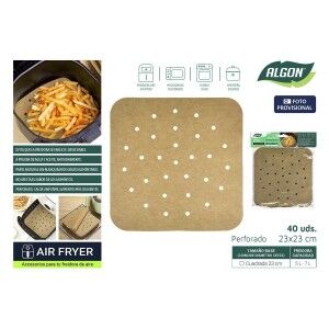 Air fryer paper Inde 23 cm (24 Units) |  Fryers   | Chef Up