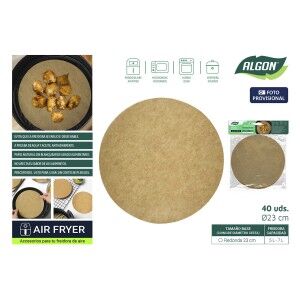Air fryer paper Inde 23 cm (24 Units) |  Fryers   | Chef Up
