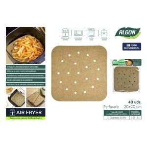 Air fryer paper Inde 20 cm (24 Units) |  Fryers   | Chef Up