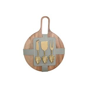 Cutting board Home ESPRIT Golden Natural Modern 30 x 40 x 1,5 cm (4...