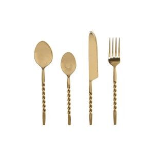 Cutlery Home ESPRIT Golden Stainless steel 4,5 X 2 X 21 CM 16 Piece...