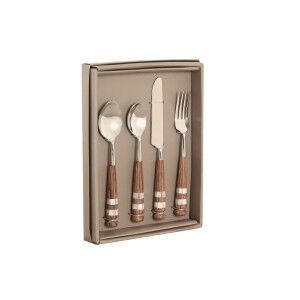 Cutlery Home ESPRIT White Silver Natural Stainless steel Acacia 4,5...