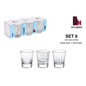 Set of Shot Glasses Arcoglass Secret 50 ml 6 Pieces (18 Units) |  G...