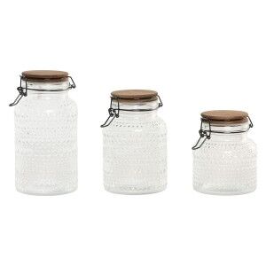 3 Tubs Home ESPRIT Transparent Natural 950 ml 1,2 L 3 Pieces |  Lun...