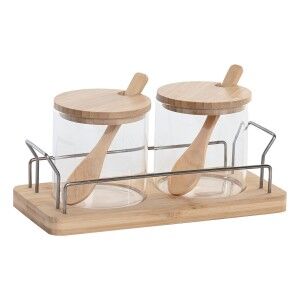 Sugar Bowl Home ESPRIT Natural Bamboo Crystal 21,5 X 10,5 X 10 CM 2...