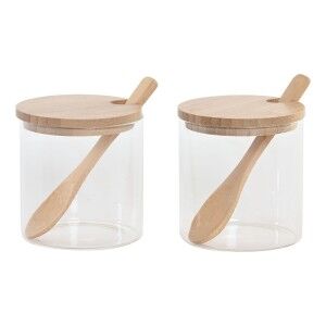 Sugar Bowl Home ESPRIT Natural Bamboo Crystal 21,5 X 10,5 X 10 CM 2...