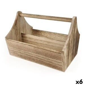 Multi-purpose basket My Bar Wood 25 x 18 x 18 cm (6 Units) |  Spice...