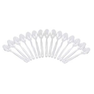 Wiederverwendbares Löffelset Algon Durchsichtig 14 cm 15 Stücke (24...