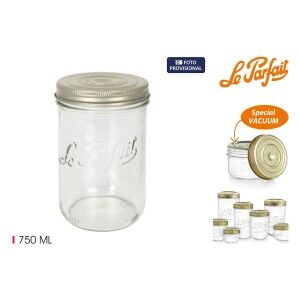 Jar Le Parfait Wiss Transparent Golden 750 ml Hermetic (6 Units) | ...