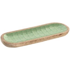 Snack tray Home ESPRIT Green Natural Modern |  Plates, platters and...