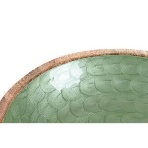Snack Bowl Home ESPRIT Green Natural Mango wood Modern Lacquered 30...