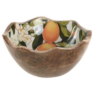 Snack Bowl Home ESPRIT Multicolour Mango wood Lacquered 15 x 15 x 6...