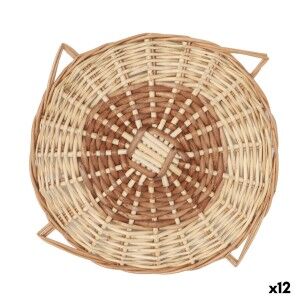 Table Mat Privilege Brown wicker Ø 25 cm (12 Units) |  Coasters, pl...