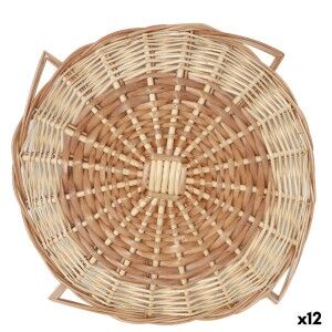 Table Mat Privilege Brown wicker Ø 40 cm (12 Units) |  Coasters, pl...