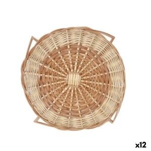 Table Mat Privilege Brown wicker Ø 35 cm (12 Units) |  Coasters, pl...