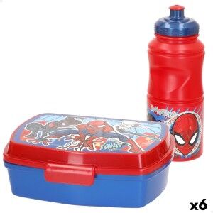 Lunchbox with Accessories Spider-Man Plastic 380 ml 17 x 5,5 x 13,5...