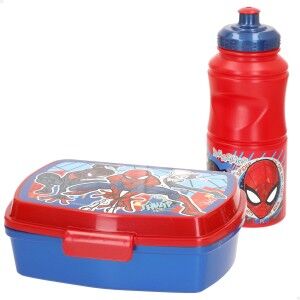 Lunchbox with Accessories Spider-Man Plastic 380 ml 17 x 5,5 x 13,5...