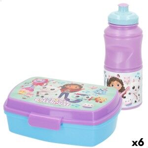 Lunchbox mit Zubehör Gabby's Dollhouse Kunststoff 380 ml 17 x 5,5 x 13,5 cm (6 Stück)