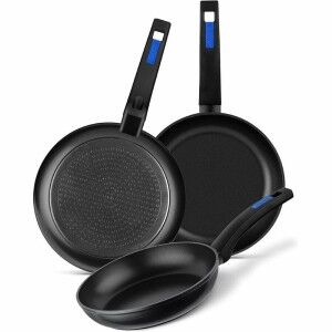 Pfannenset Monix M811200 Schwarz Bakelit Geschmiedetes Aluminium 3 Stücke