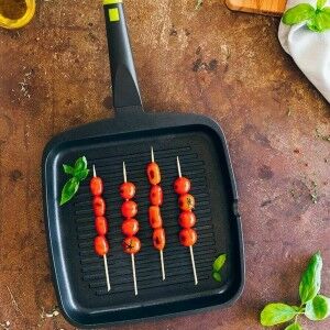Grill pan BRA FOODIE 28X28 Stainless steel Aluminium Ø 28 cm |  Pan...
