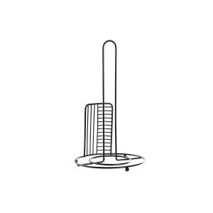 Kitchen Paper holder DKD Home Decor Black Metal (18,5 x 18,5 x 31,5 cm)