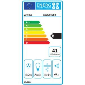 Konventioneller Rauchfang Artica ASLIDE60BB Weiß