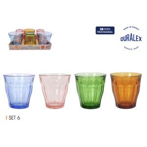 Set of glasses Duralex Picardie Multicolour Glass 250 ml 6 Pieces (8 Units)