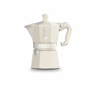 Italienische Kaffeemaschine Bialetti MOKA EXCLUSIVE Creme Aluminium 3 Kopper