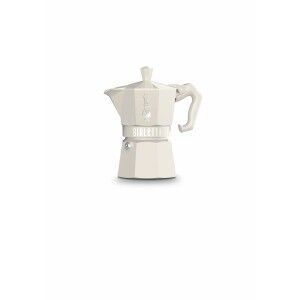 Italian Coffee Pot Bialetti MOKA EXCLUSIVE Cream Aluminium 3 Cups