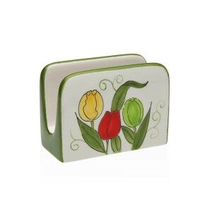 Porte-serviettes Versa Céramique 5 x 8 x 11 cm Tulipe | Autres acce...