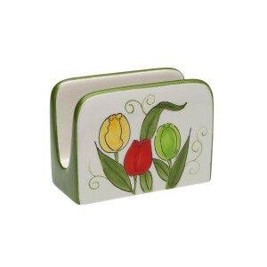 Porte-serviettes Versa Céramique 5 x 8 x 11 cm Tulipe | Autres acce...